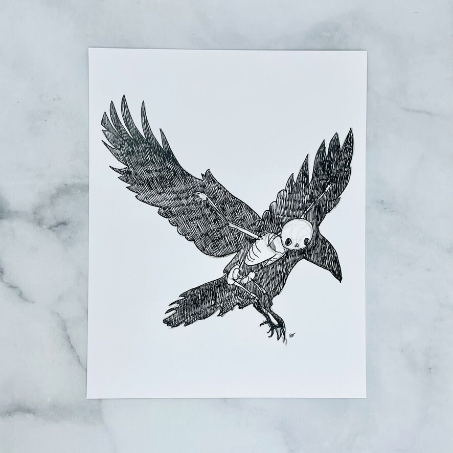 Crow Animus Print 8&quot; x 10&quot;