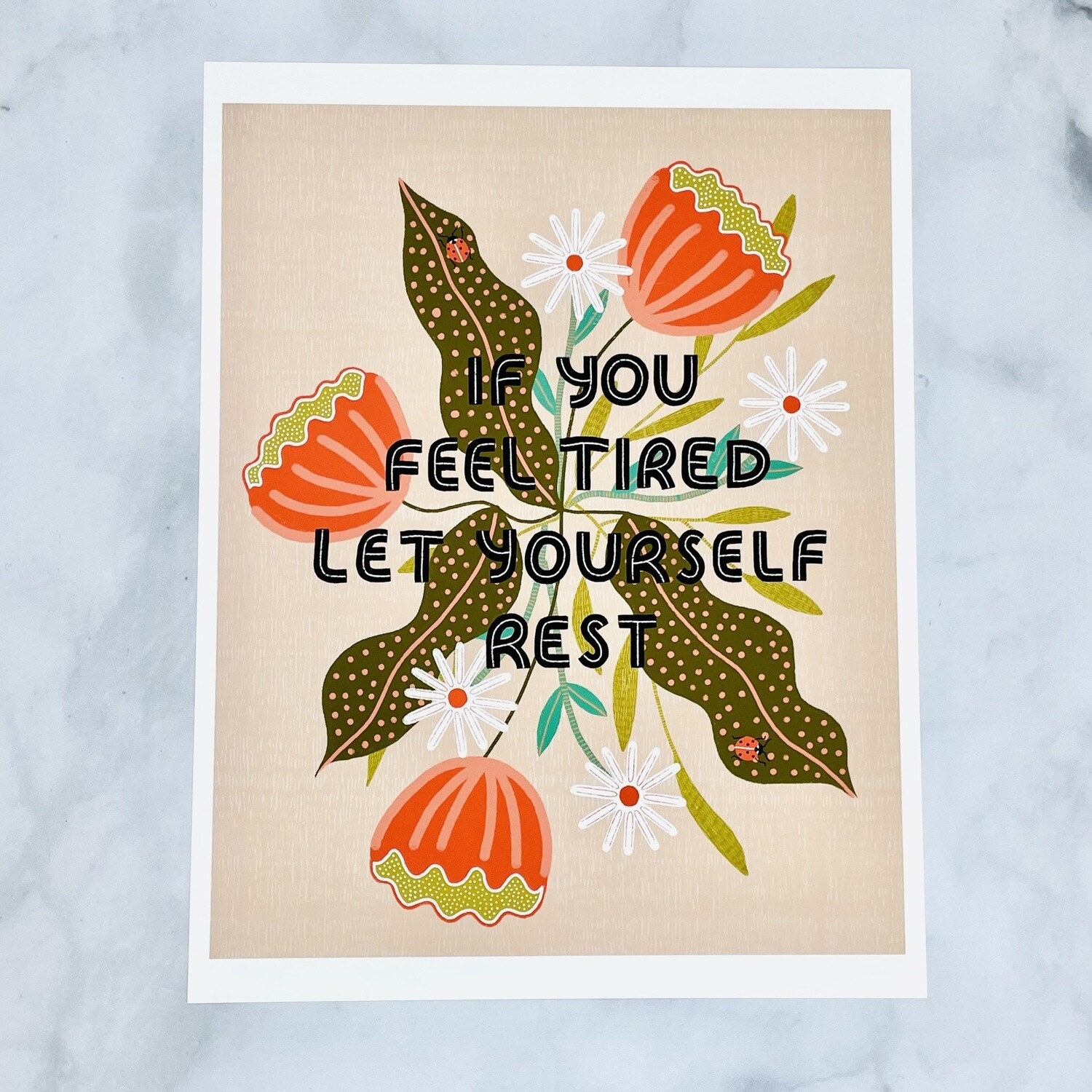 Gingiber 8x10 Print Let Yourself Rest