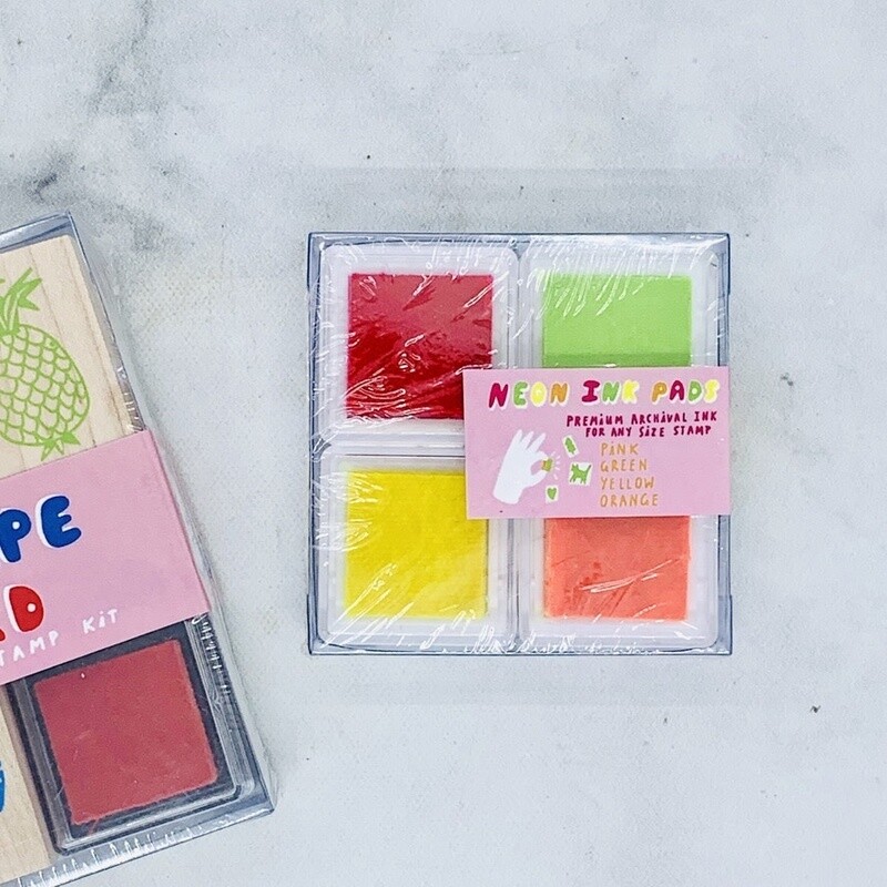 Neon Pink , Orange, Green, and Yellow Chroma Ink Pad