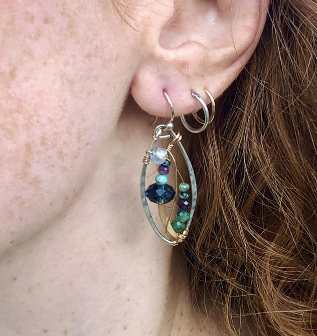 Handmade Crystal Garden Earrings by Art By Any Means