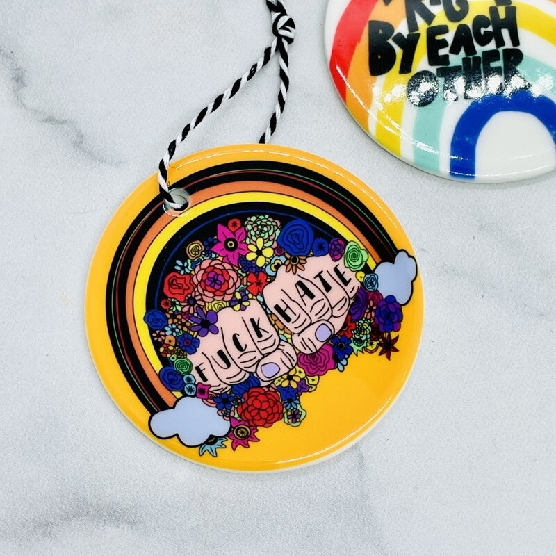 Fuck Hate Ornament