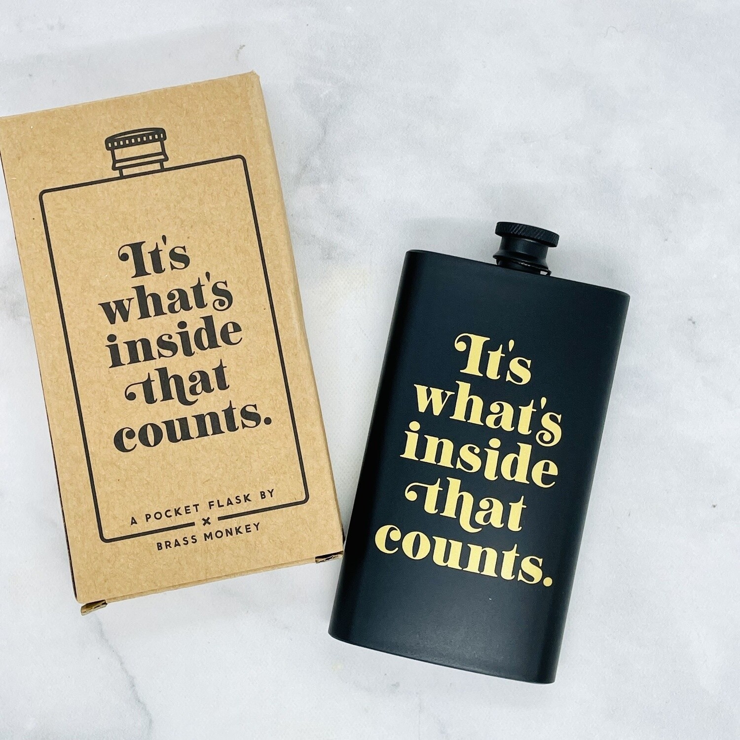It&#39;s What&#39;s Inside That Counts Pocket Flask