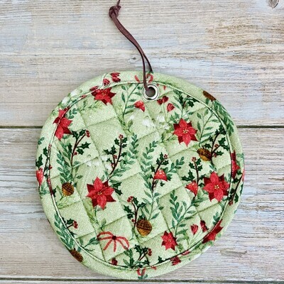 8&quot; Rnd Quilted Cotton Pot Holder