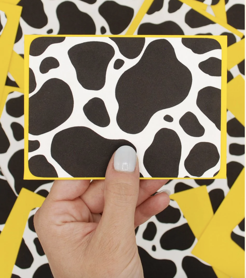 Cow Print Notecard Set