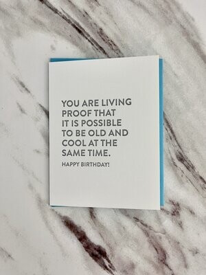 Living Proof Letterpress Card