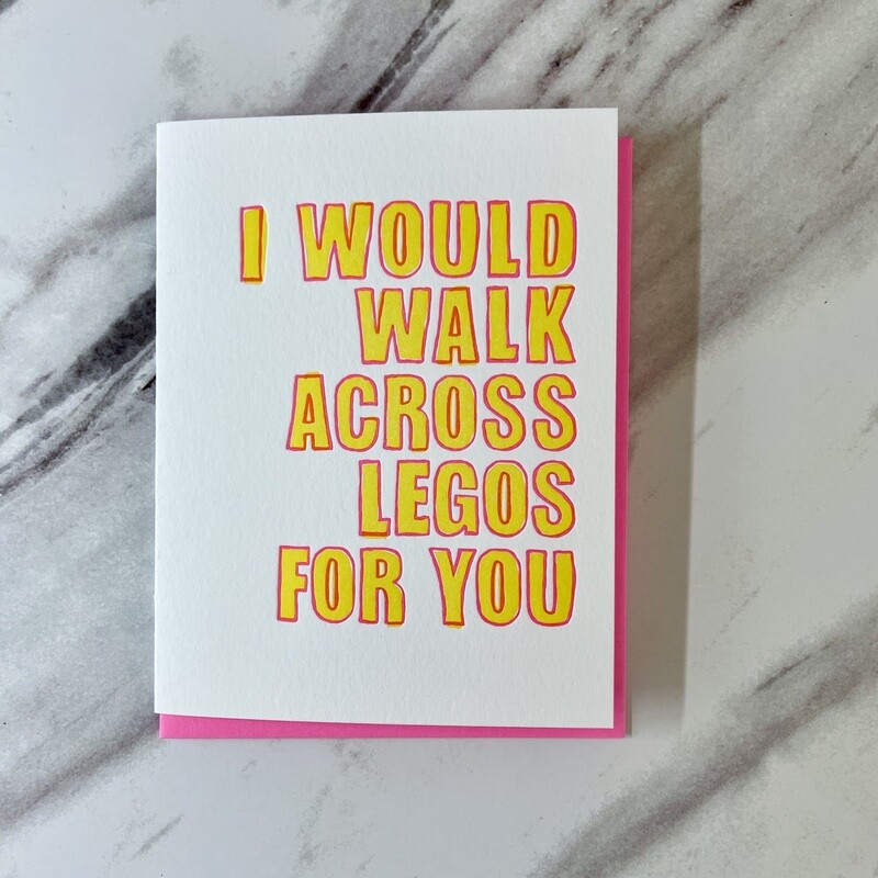 Walk Across Legos Card