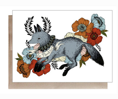 So Thankful (woodland fox) card