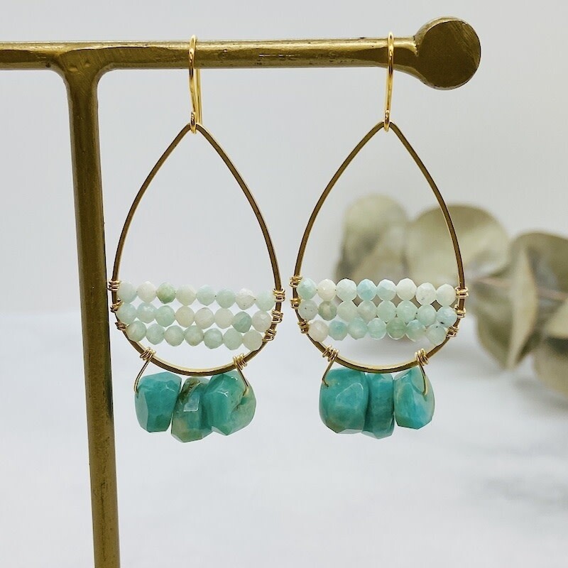 Bohemian Amazonite Earrings