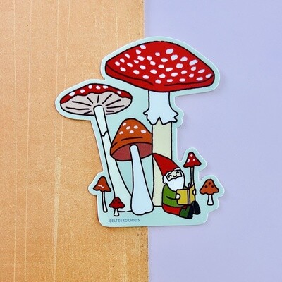 Gnome Mushroom Sticker