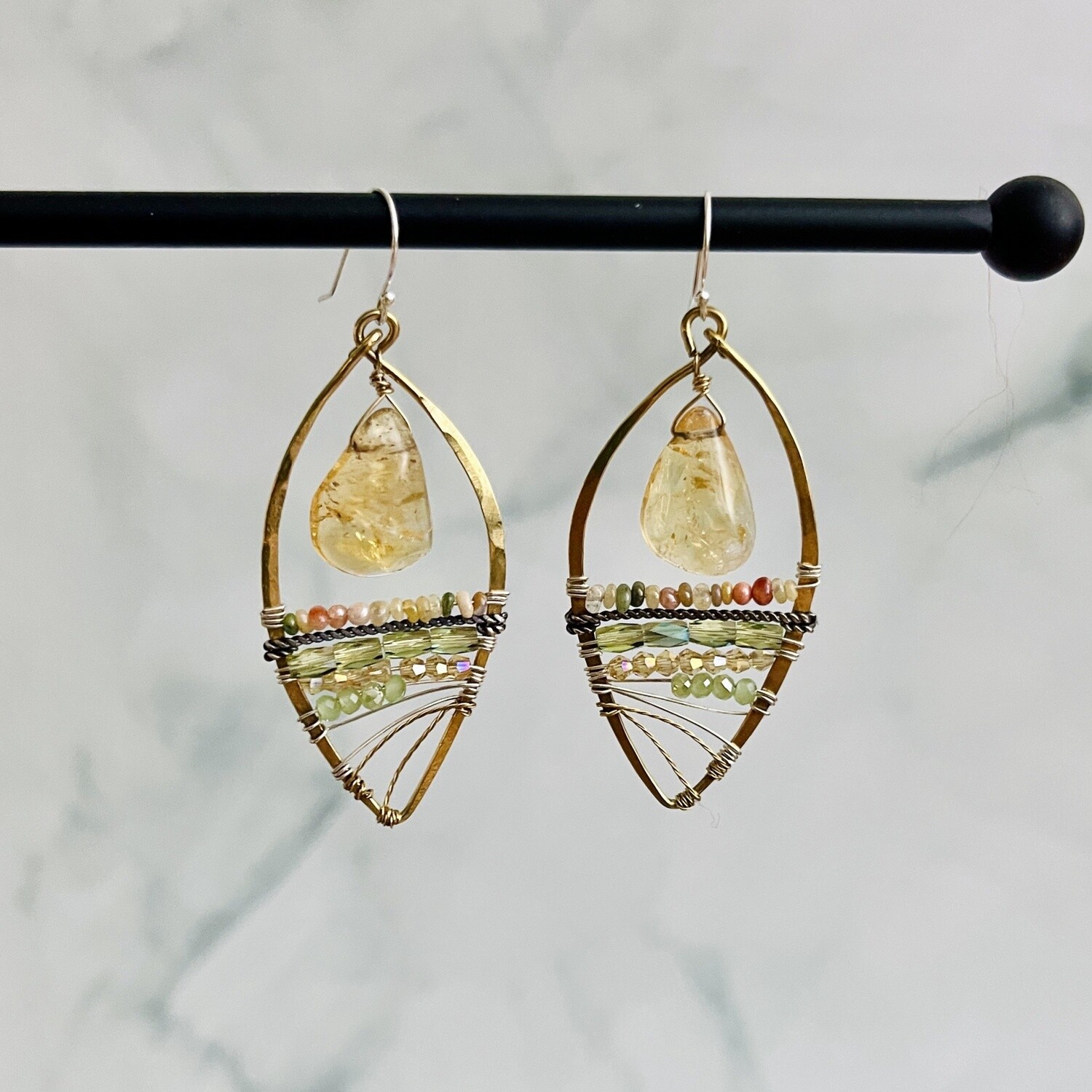 Handmade Drop of Sun Earrings