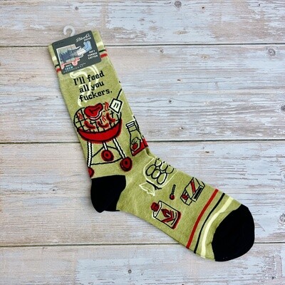 Feed you Fuckers Men&#39;s Crew Socks