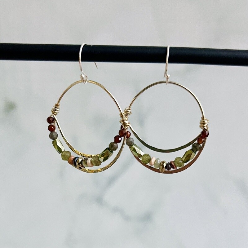 Handmade Crest Hoop Earrings