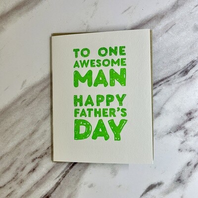 To One Awesome Man Card