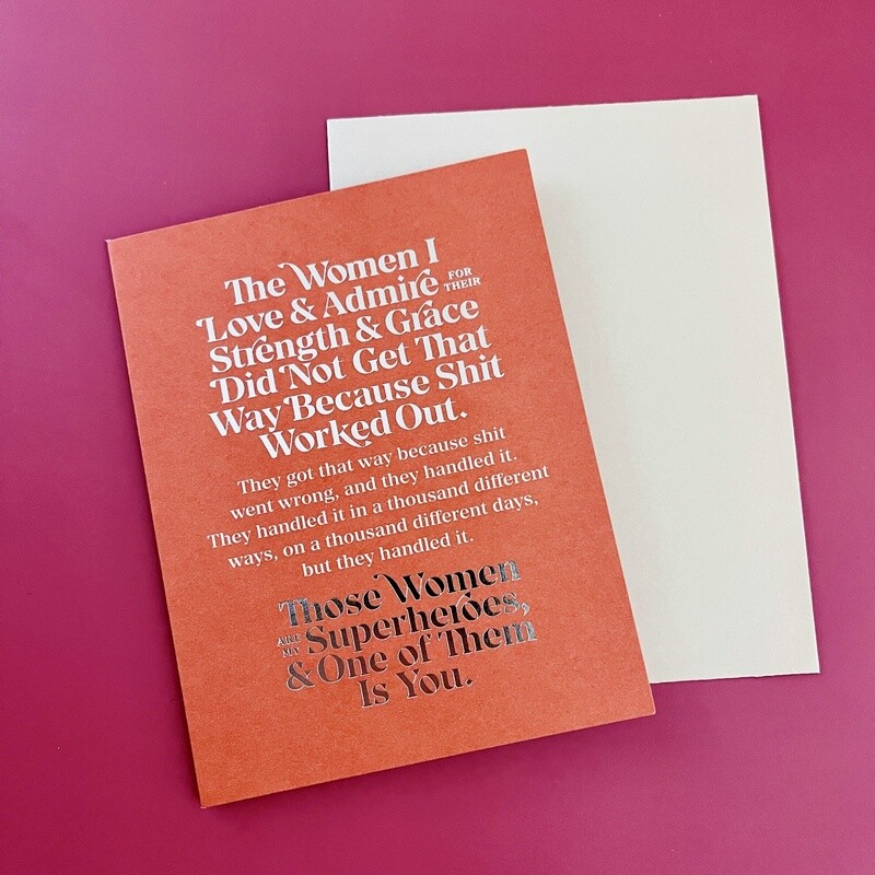 The Women I Love and Admire greeting card