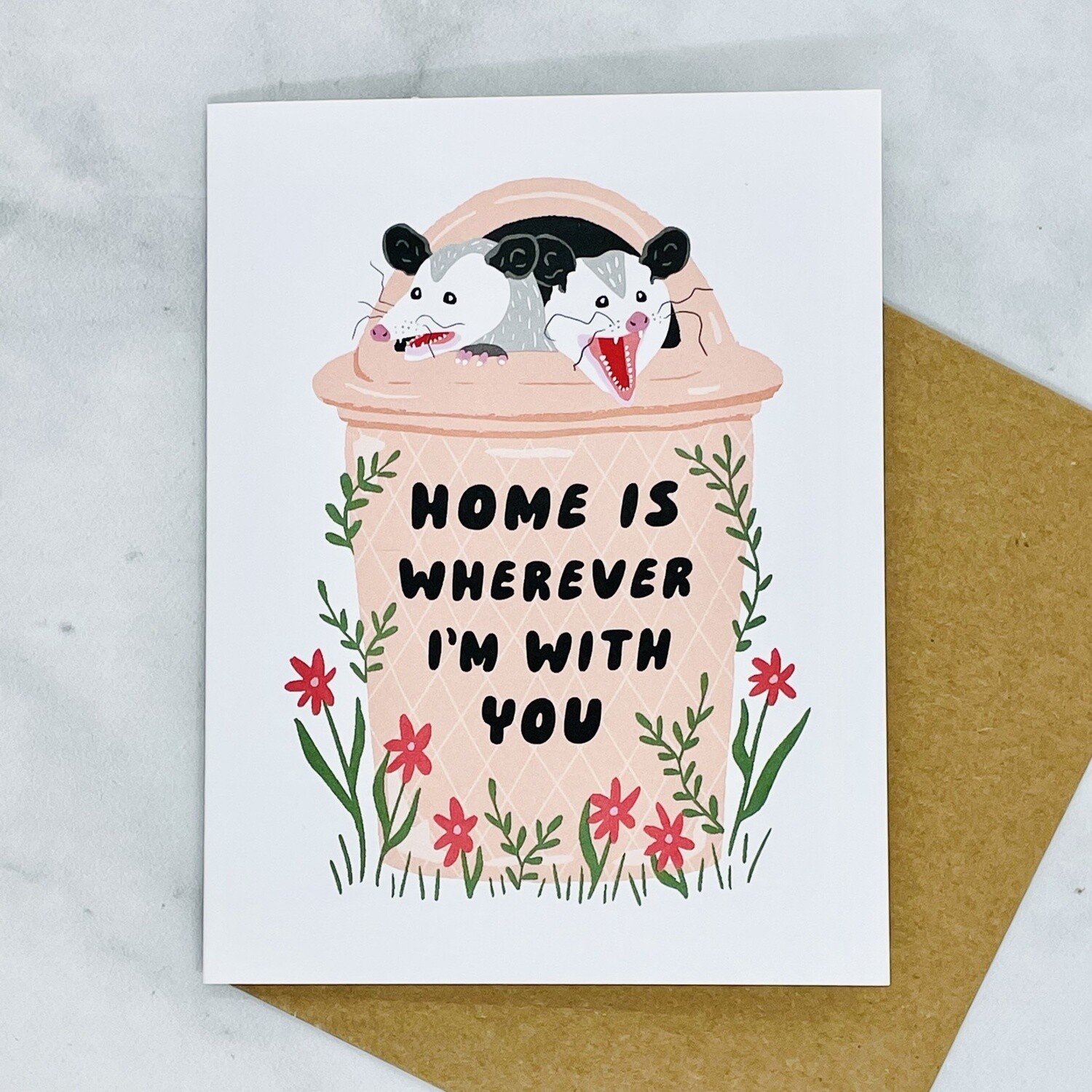 Possum Home Trash Card