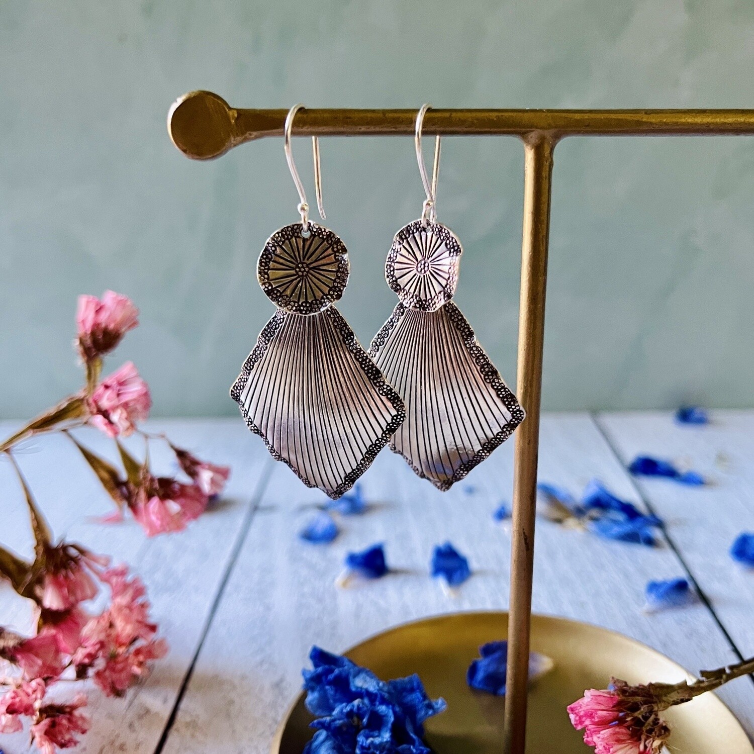 Silver Rhombus Earrings
