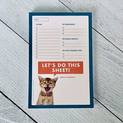Overenthusiastic Cat - Do This Sheet Notepad