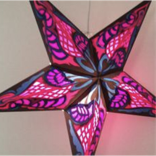 Purple Hydra Star Lantern with 12’ Cord