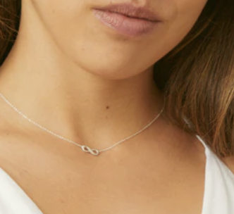 Modern Infinite Love Necklace, SS