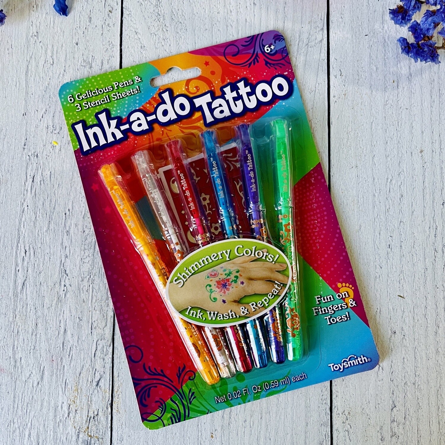 Ink-a-Do Tattoo Pens, Set of 6 Gel Pens