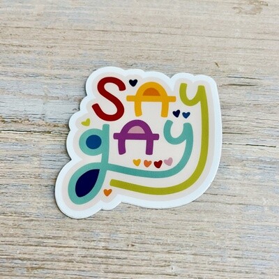 Say Gay (Little Hearts) Sticker