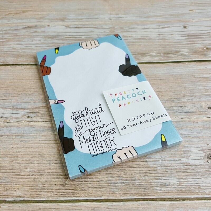 Middle Finger Sticky Notepad Middle Finger Higher Notepad