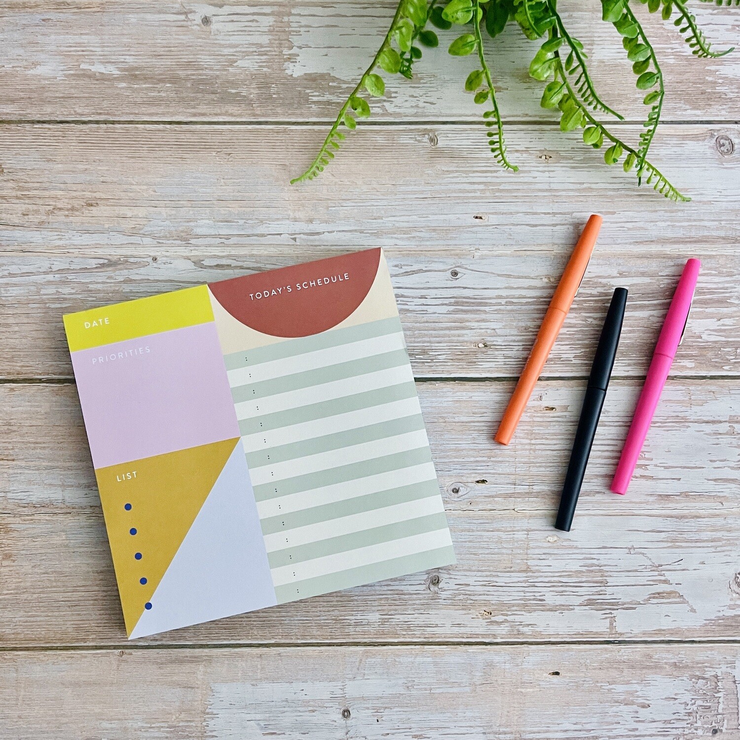 Color Block Square Desk Pad