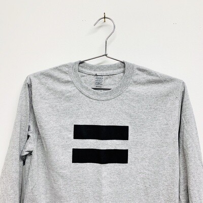 Equality Long Sleeve T-Shirt, Color: Gry/Blk, Size: S