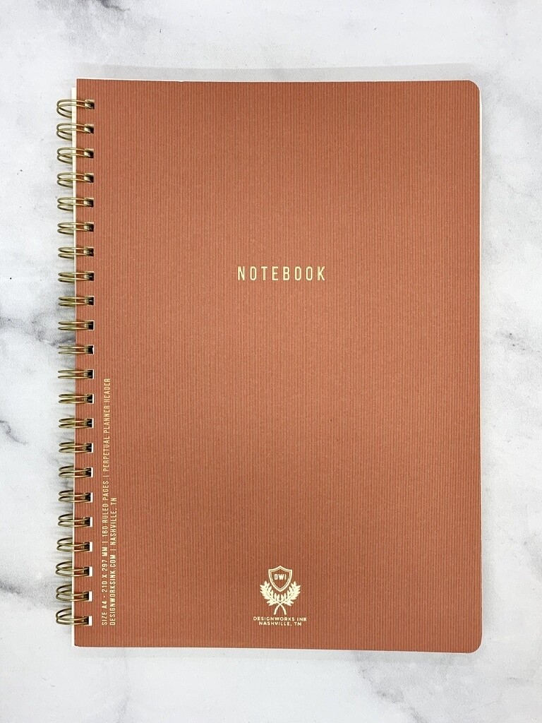 A4 Crest Notebook:, Color: Terracotta