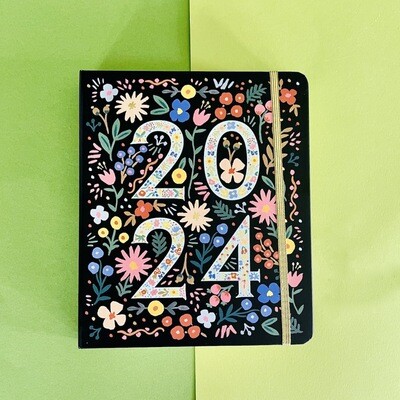 2024 Rifle Paper 17-Month Covered Planner Flores