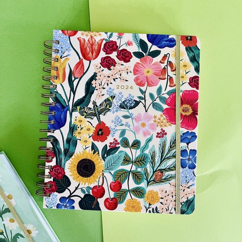 2024 Rifle Paper 17Month Hardcover Planner Blossom