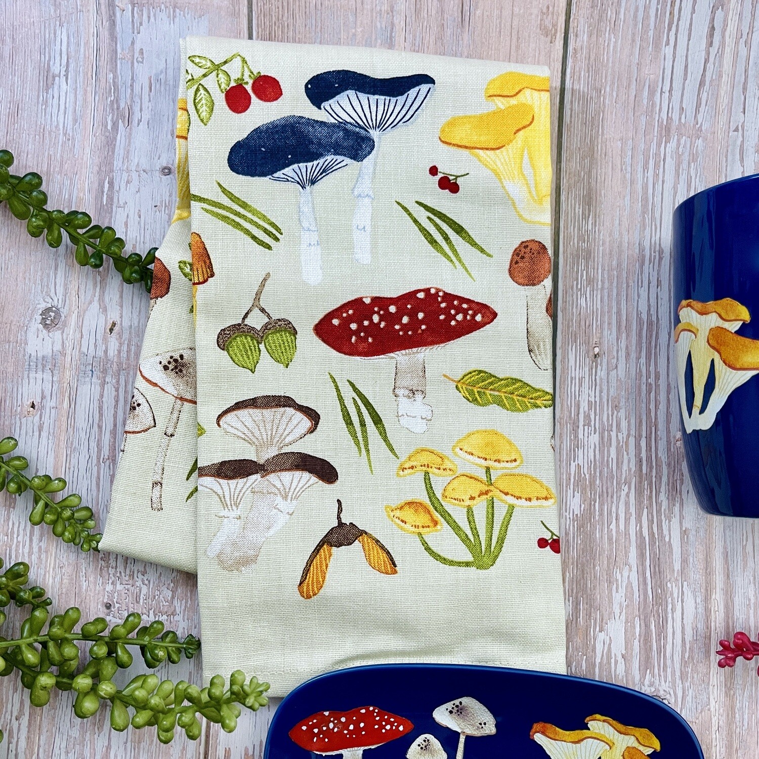 Field Mushrooms Dishtowel