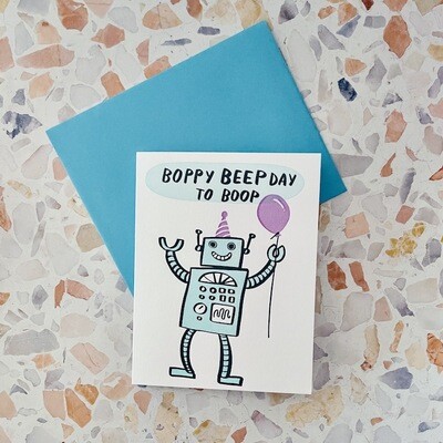Boppy Beepday Robot Card