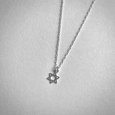 Star of David Necklace, Style: Sterling Silver