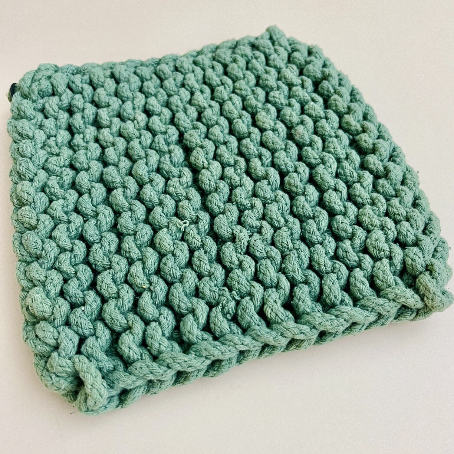 Knit Pot Holder, Color: Jade