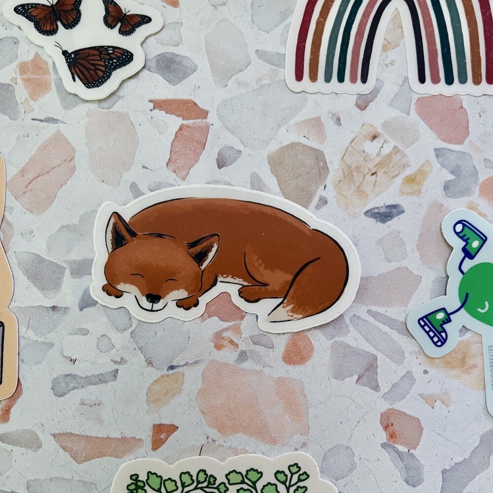 Clear Fox Sticker