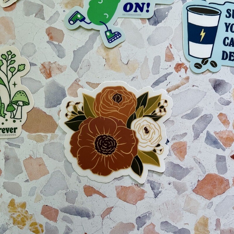 Clear Fall Bouquet Sticker