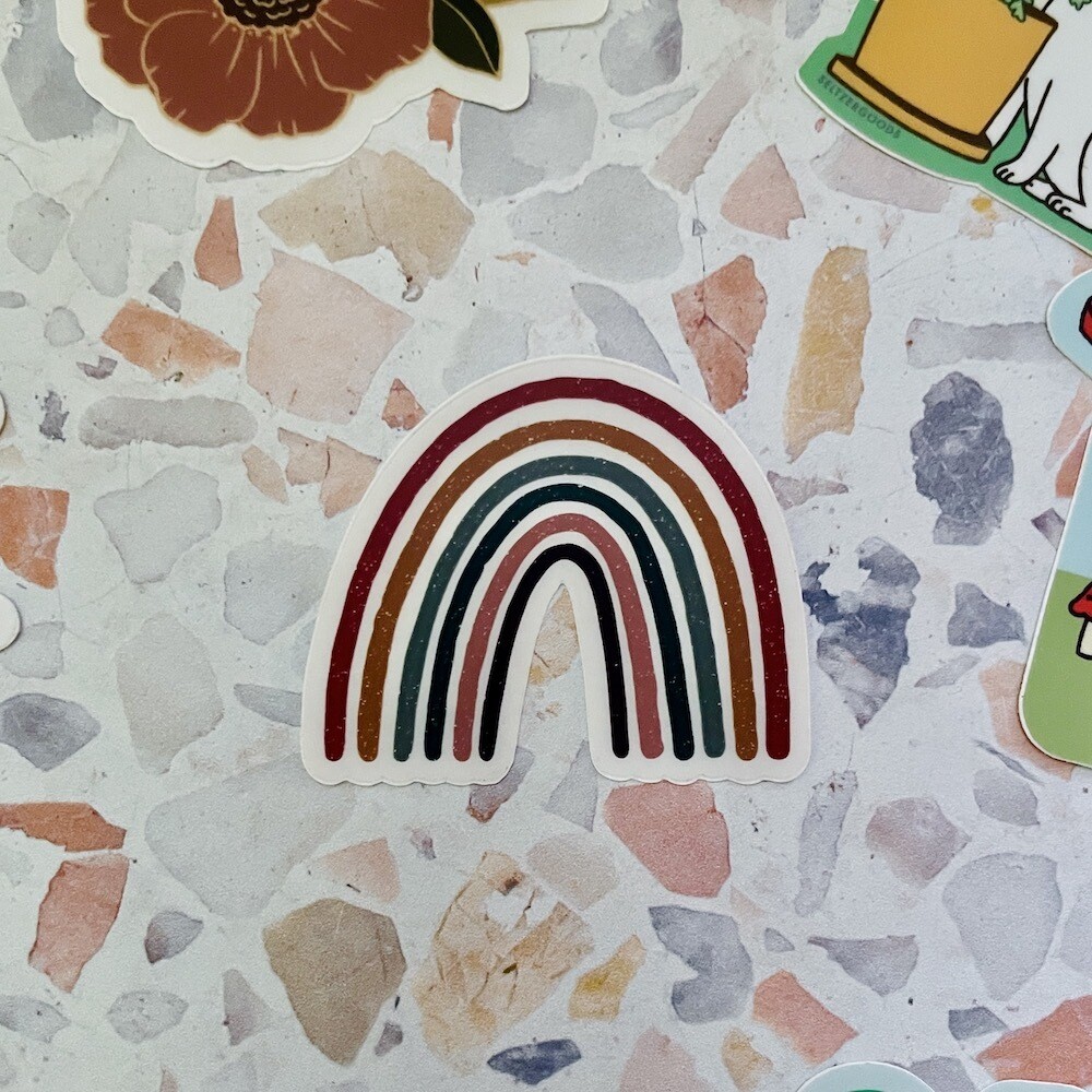 Clear Jewel Tone Rainbow Sticker DNO