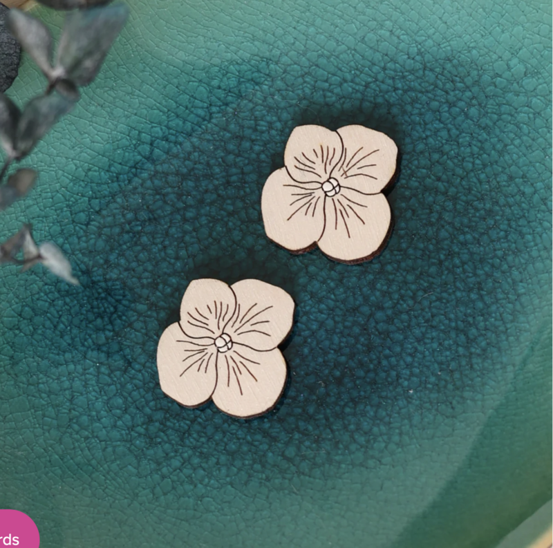 Hydrangea Studs by Le Chic Miami