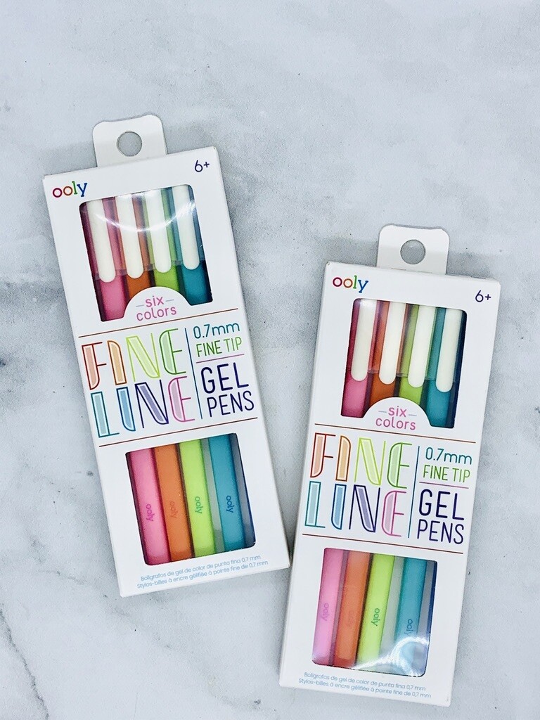 Fine Lines Gel Pens S/6