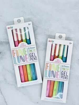 Fine Lines Gel Pens S/6