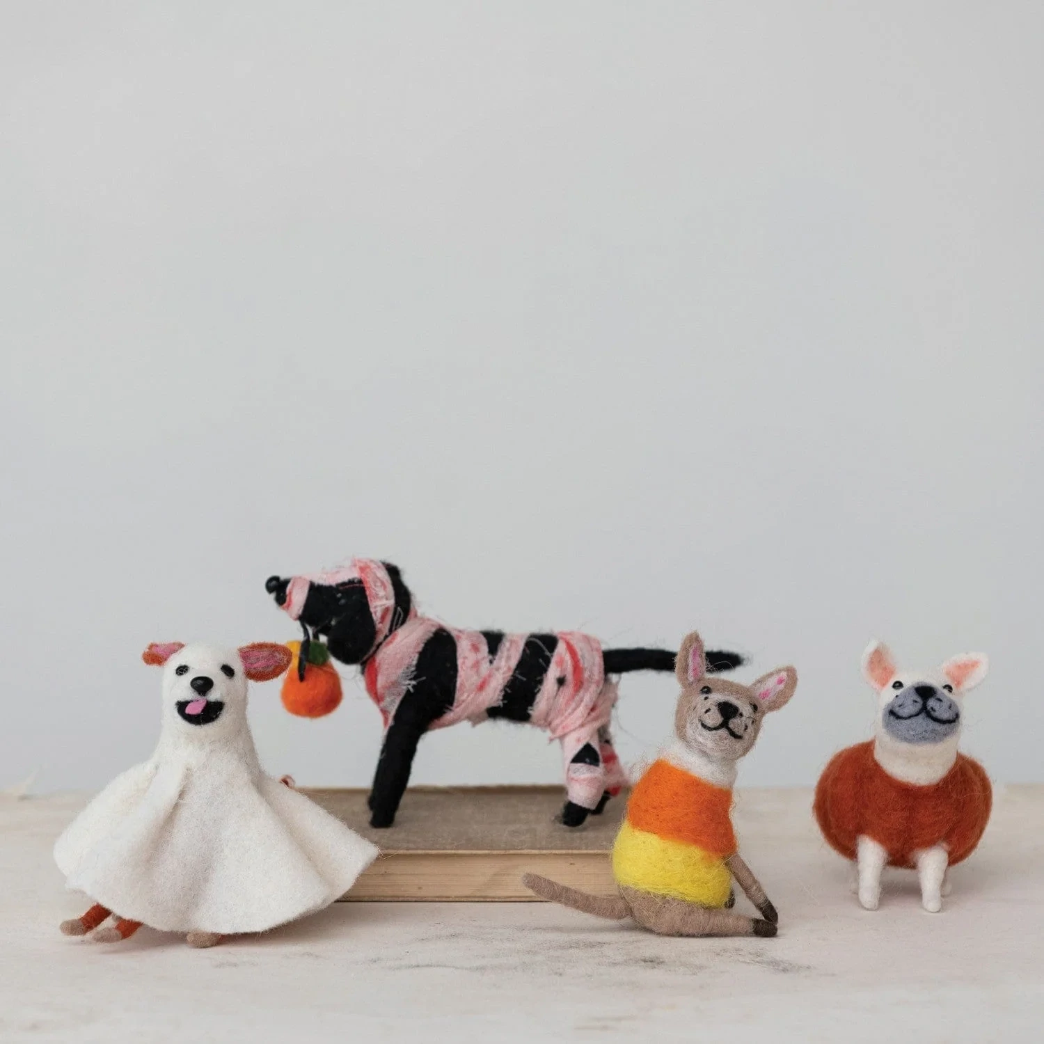 Wool Felt Dog in Costume