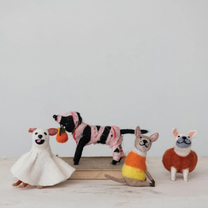 Wool Felt Dog in Costume