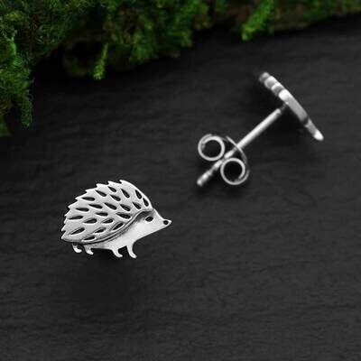Silver Hedgehog Stud Earrings