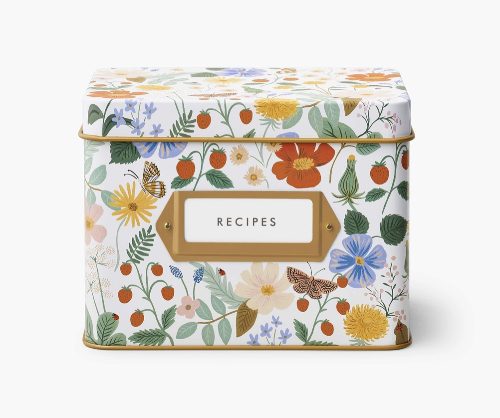 Rifle Paper Recipe Box:, Style: Strawberry Fields