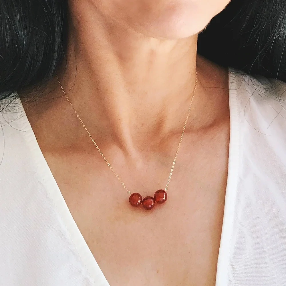 Carnelian Trio Necklace