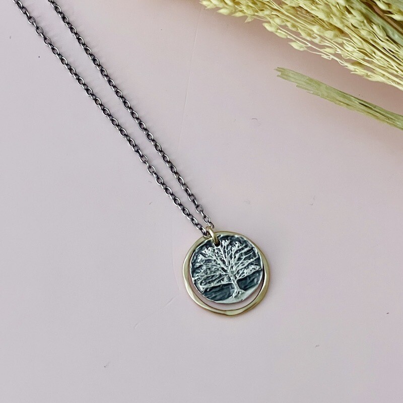 Handmade Oak Tree Pendant Necklace