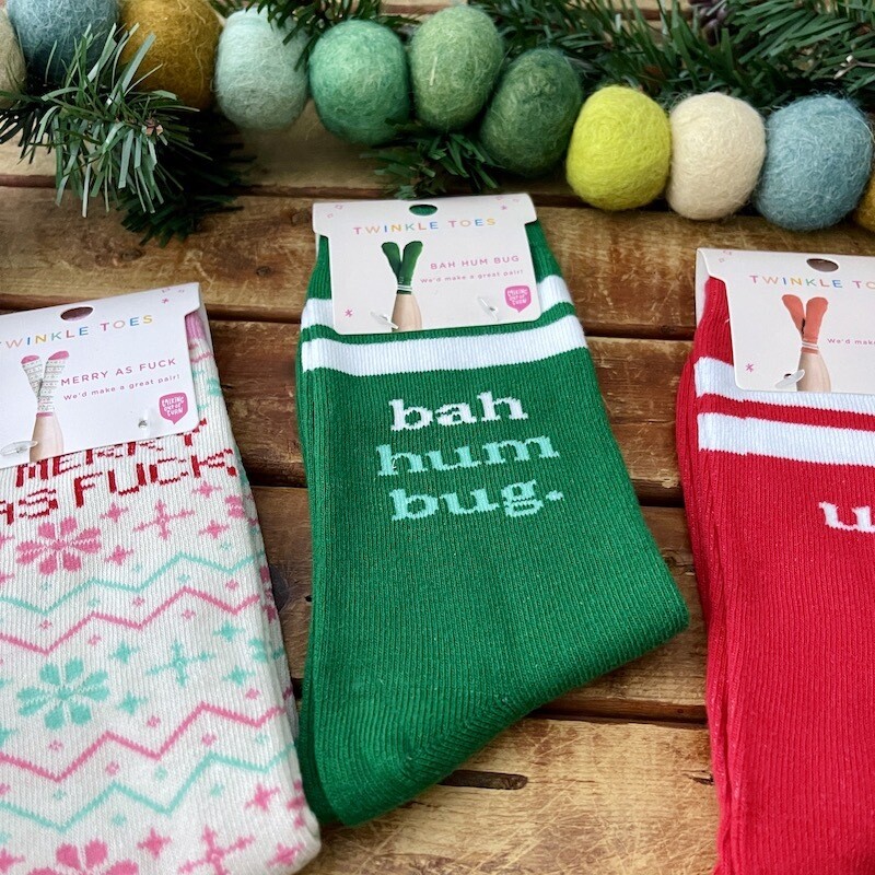 Bah Hum Bug Holiday Socks