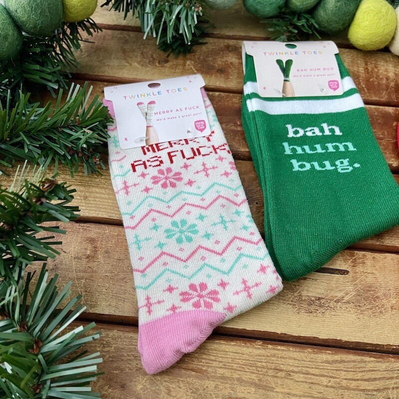 Merry as Fuck Holiday Socks
