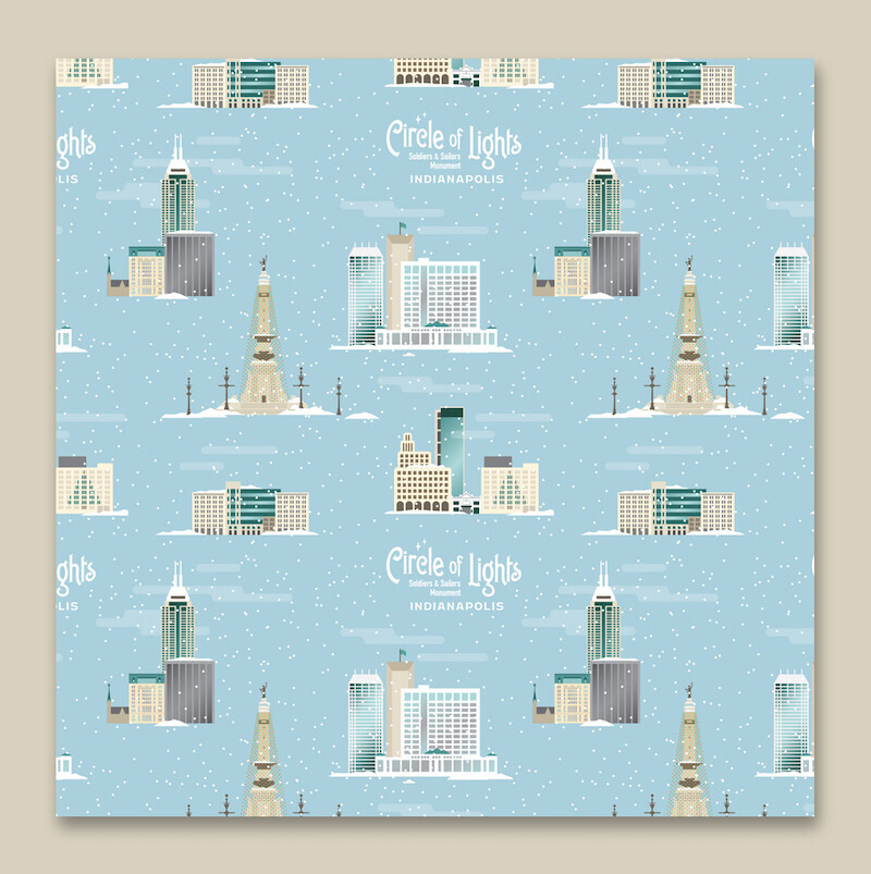 Christmas in the City Gift Wrap by local Timberjack Goods